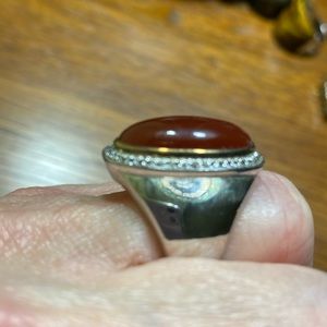 925 silver and chalcedony ring